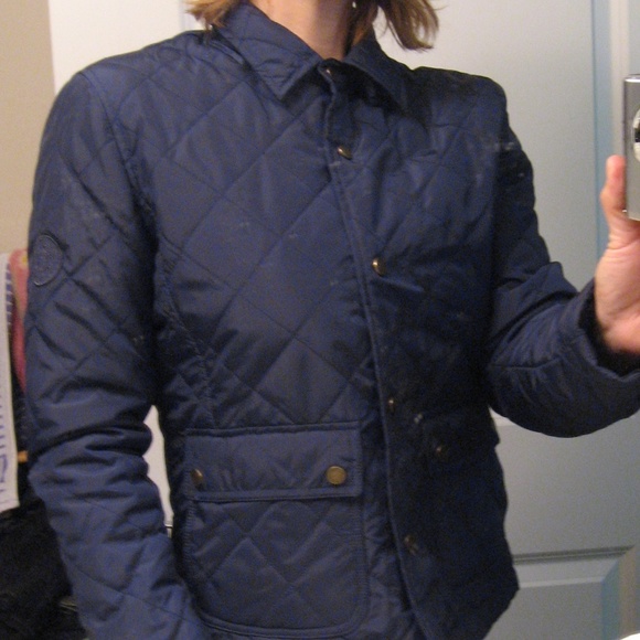 Lauren Ralph Lauren Blue Quilted Snap Front Jacket - Picture 8 of 8